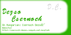 dezso csernoch business card